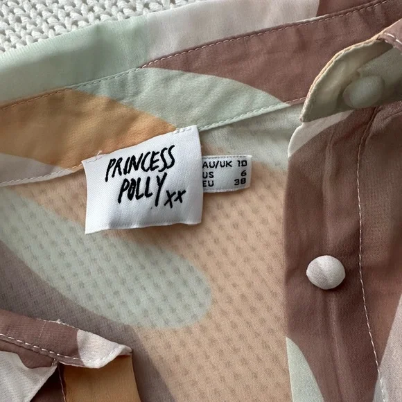 Princess Polly Funky Town Shirt Multi Size 6 - Picture 8 of 12